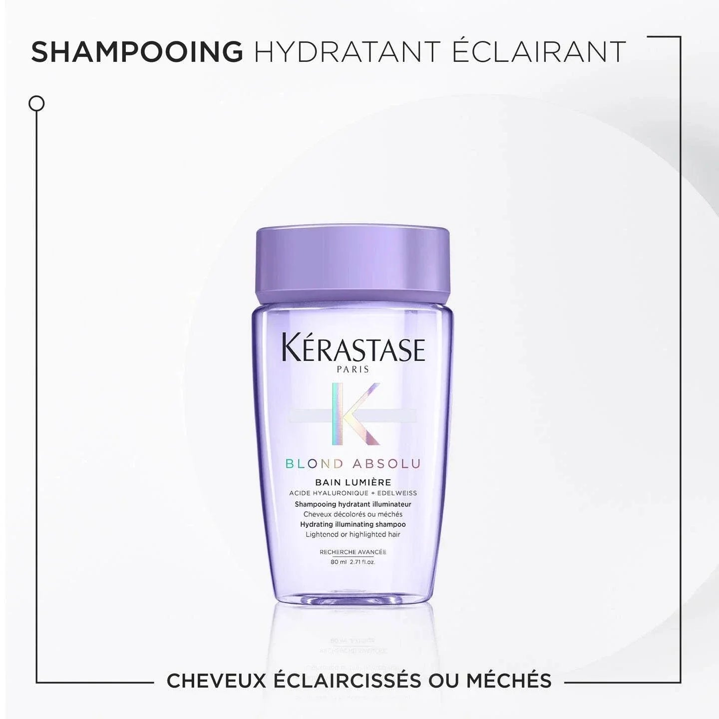 Coffret découverte fortifiant cheveux blonds essentiels avec shampooing, revitalisant, et protecteur thermique en format voyage.